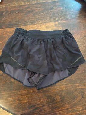 lululemon Black Camo Hotty Hot Shorts